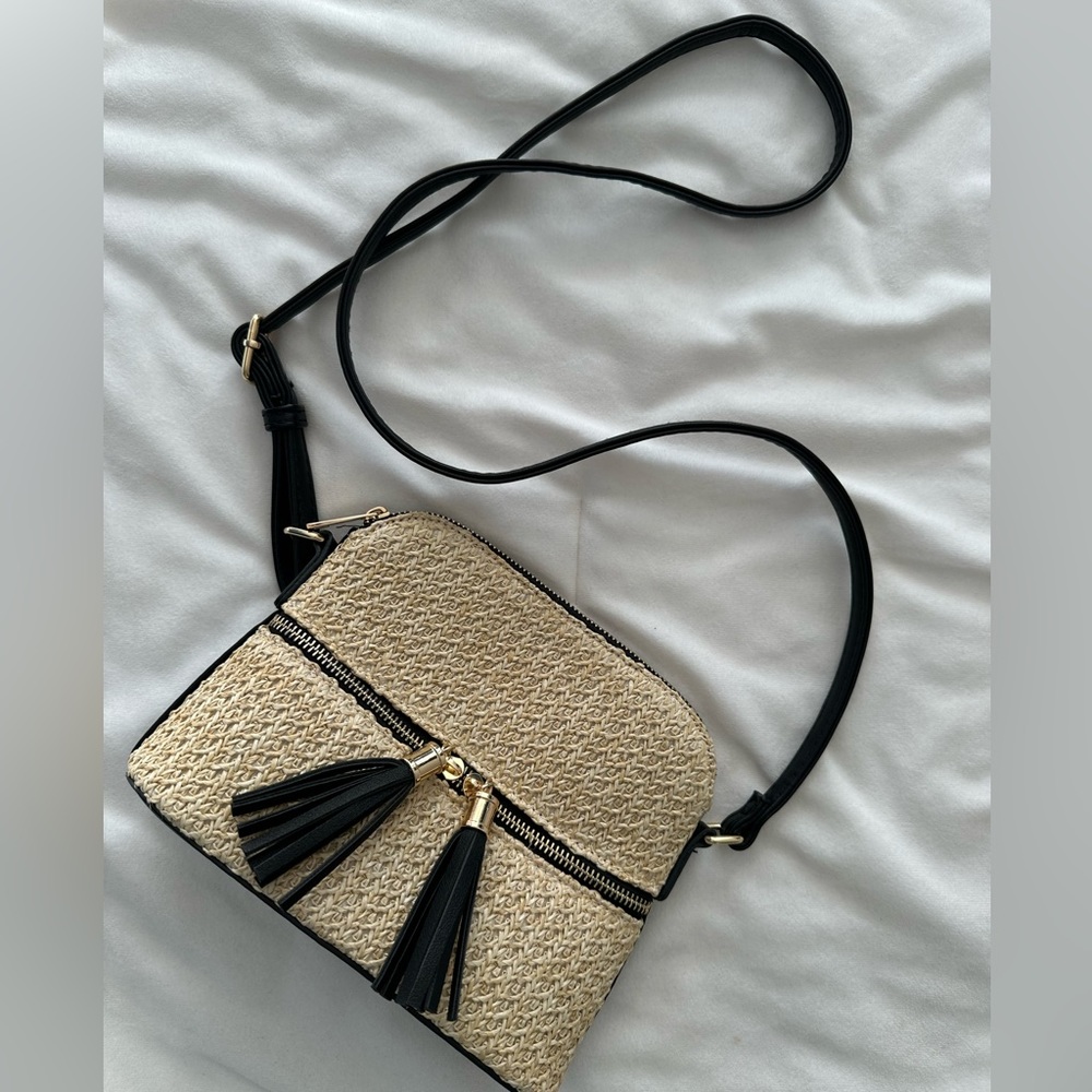 Rattan Purse with Adjustable Strap